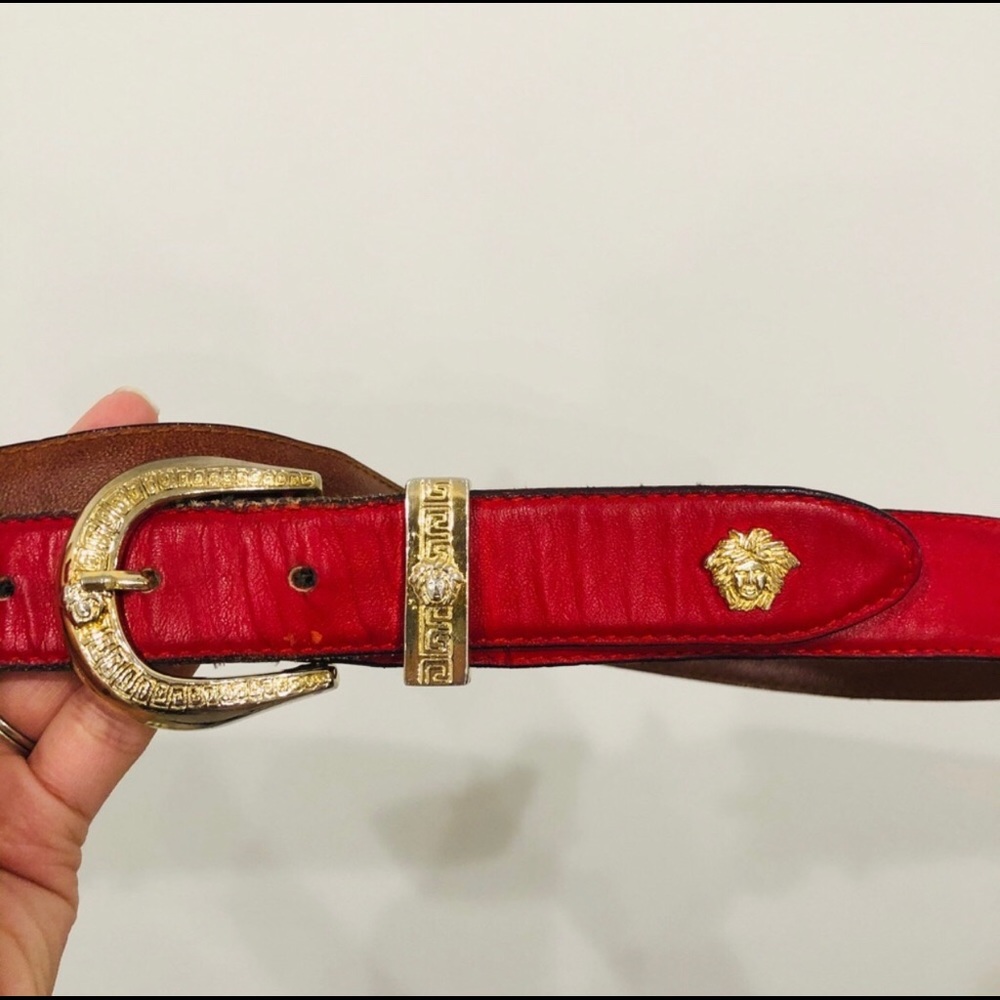 Vintage Red Leather Fashion Inspired belt!